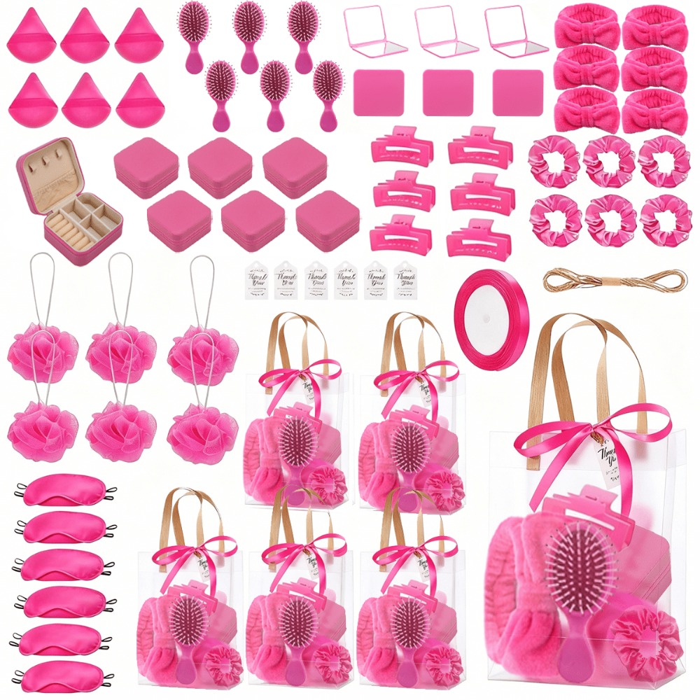 Hair Clips - 結婚式のゲスト用スパギフトセット（ヘアクリップ、ヘッドバンド、くし、タオル入り）ベビーシャワーと結婚式用品の多用途ギフト