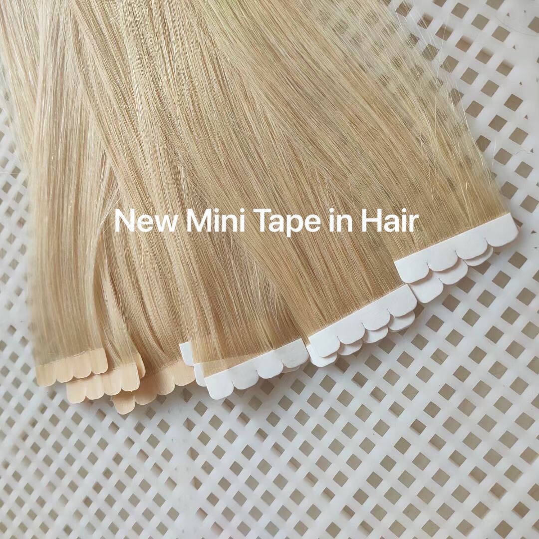 Invisible Tape In Extensions Real Hair - ミニテープヘアエクステンション 18インチ～30インチ マシンメイドレミー スキンウェフト接着テープ式 100%人毛 ナチュラルブラック