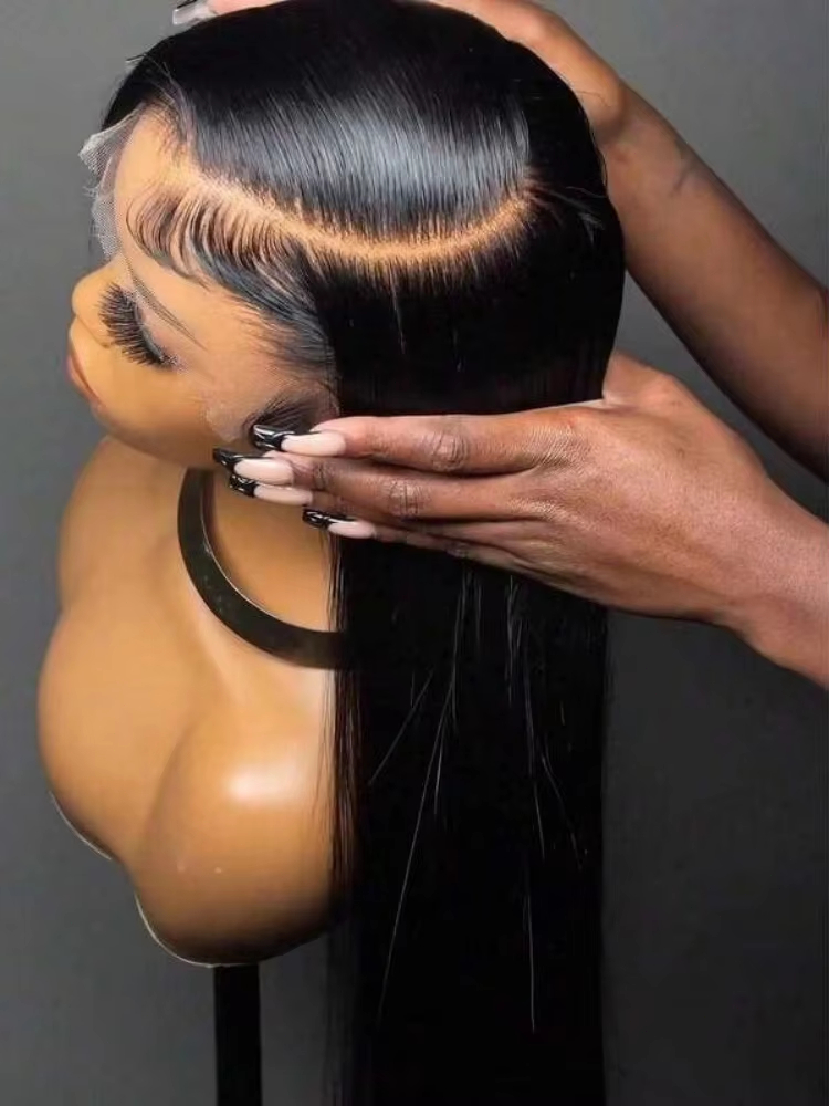 Glueless Wear And Go Human Hair Wig - 装着簡単5x5ストレートグルーレスウィッグ、100%人毛ウィッグ、13x6レースフロント人毛ウィッグ、ブラジリアン13x4レースフロントクロージャーウィッグ（黒人女性向け、プレプラッキング済み）