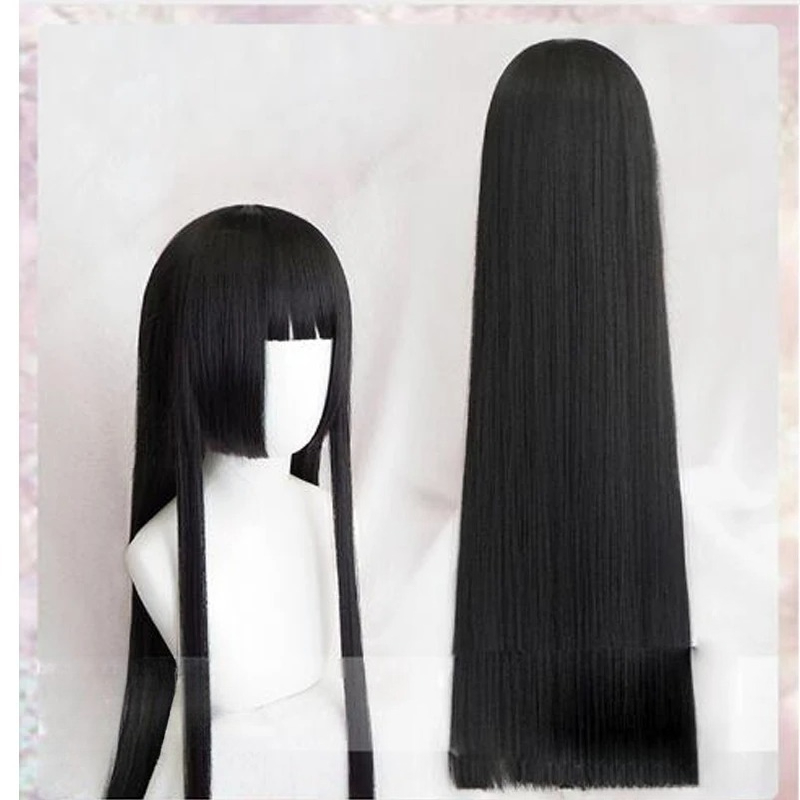 Synthetic Braided Wigs For Black Women - 100cm ヤメコ・ジャバミ コスプレウィッグ ブラック ストレート 耐熱性合成毛