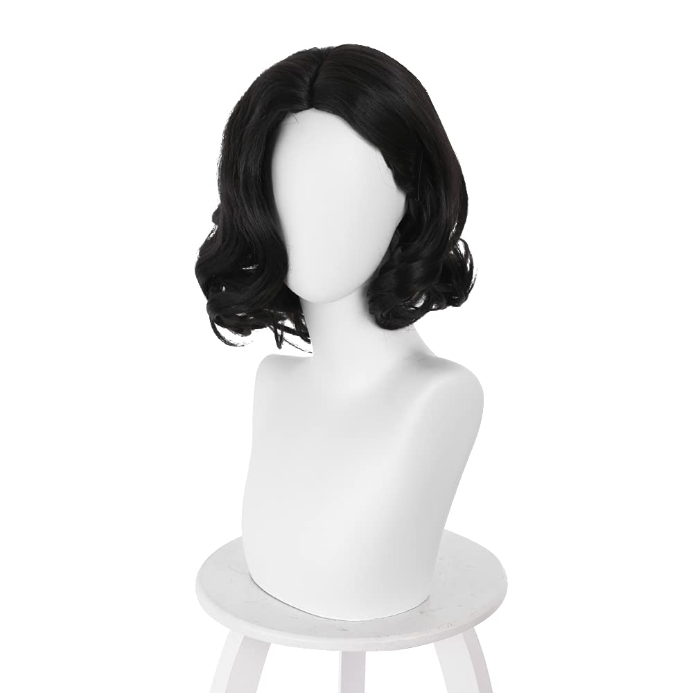 Synthetic Braided Wigs For Black Women - 悪アルチーナレディディミトレスクコスプレウィッグ黒ショートボブ波状中間部アニメパーティーハロウィン衣装ウィッグ女性