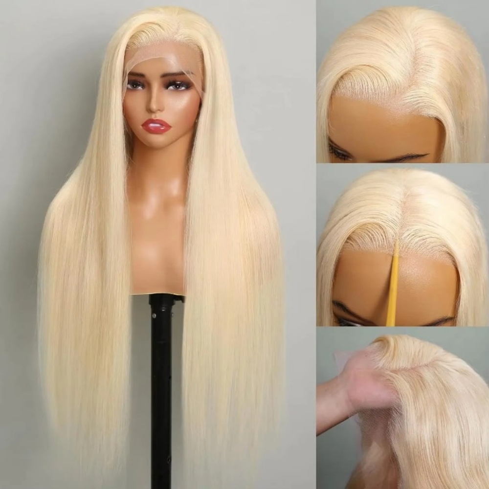 Hd Lace Frontal Wig Human Hair Pre Plucked - 613ブロンド人毛ウィッグHDレースフロントプレプラッキング済みナチュラルヘアラインストレートブロンドレースフロントウィッグ女性用13x4 13x6 4x4