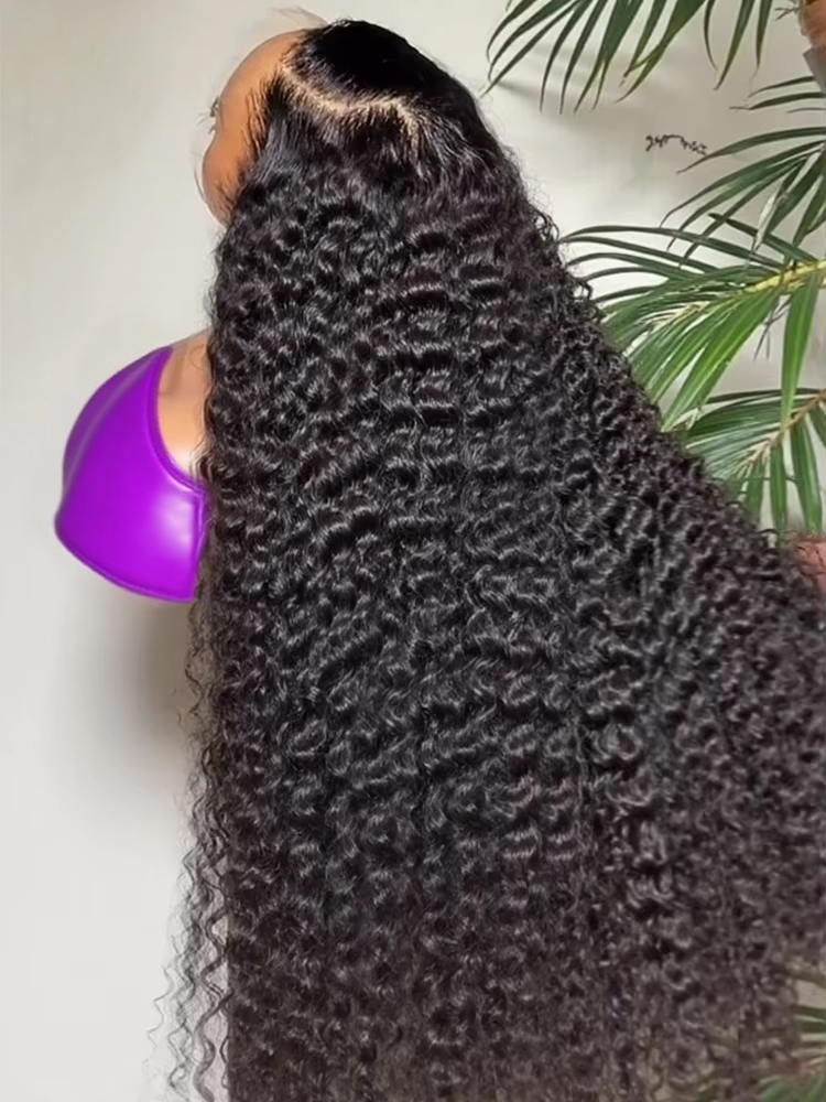 Water Wave Bulk Human Hair For Braiding - ディープウォーターウェーブウィッグ 13x4 HD透明レースフロント人毛ウィッグ 13x6レースフロントウィッグ 300% グルーレス人毛カールウィッグ