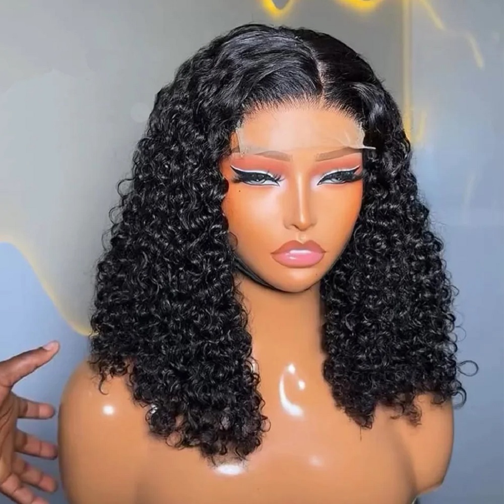 Glueless Wear And Go Human Hair Wig - 8-14インチ ショート ウェーブ ショートボブ 人毛ウィッグ 密度200