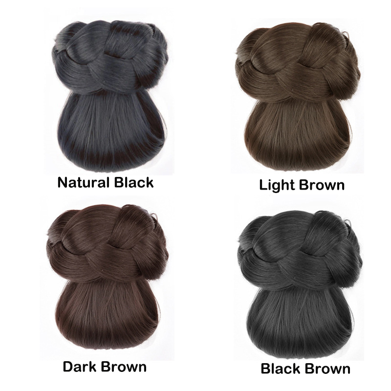 合成毛髪アクセサリーお団子ヘアスタイル、クリップで編み上げた - Claw Clip Messy Bun Hair Piece のレビューと価格