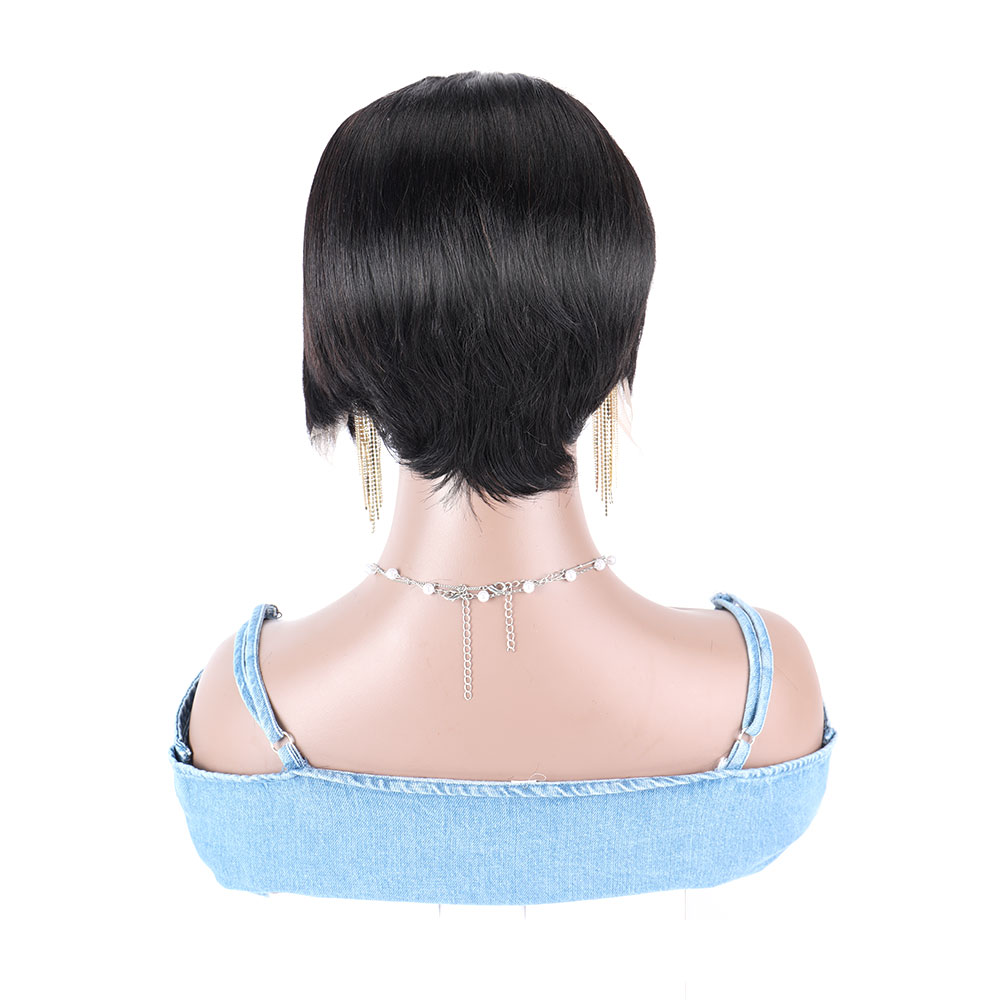 黒人女性のためのブラジルのボブウィッグ,短い自然な髪,ピクシ - Short Pixie Cut Wig Human Hair Cheap のレビューと価格