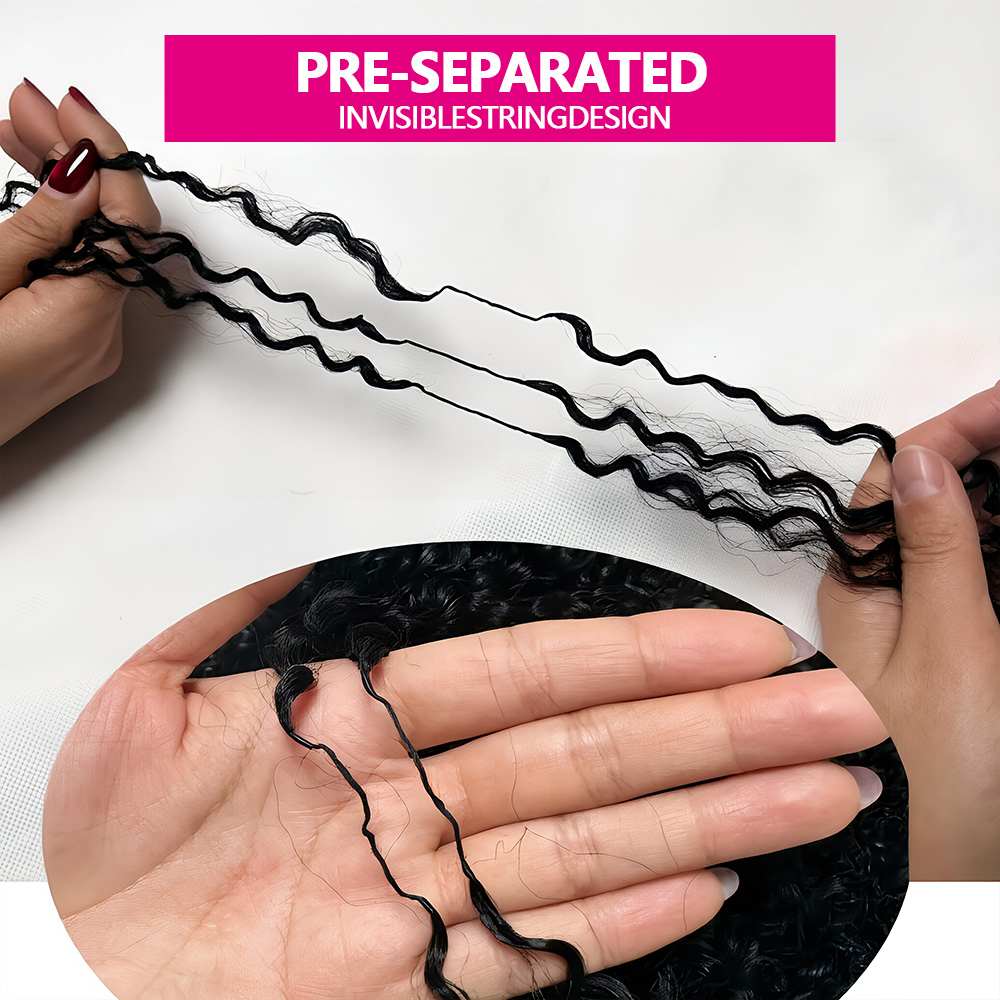 14インチ、16インチ、18インチのミラクルノットクロシェ人 - Water Wave Bulk Human Hair For Braiding のレビューと価格