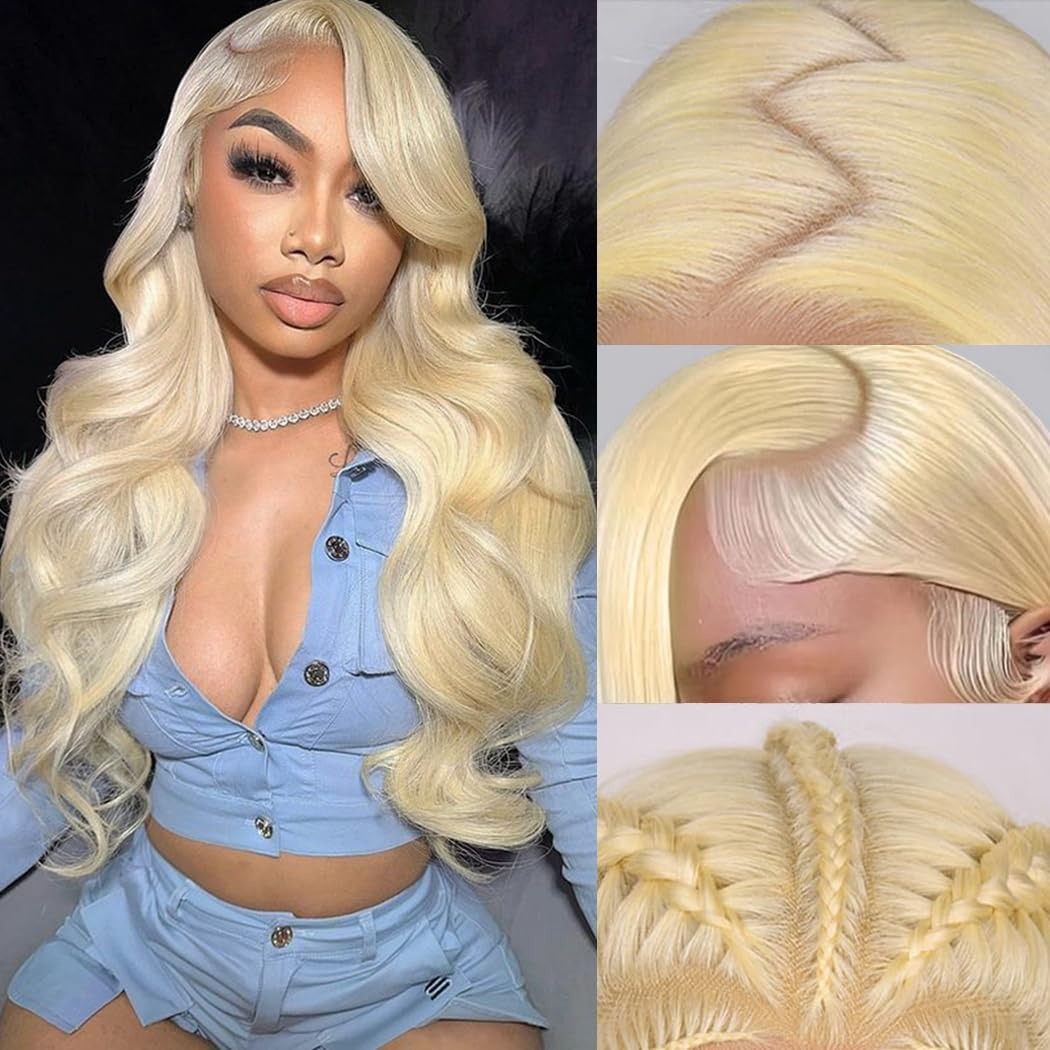 613 HDレースフロントウィッグ 200%密度 13x4  - 613 Blonde Body Wave Lace Front Wig のレビューと価格