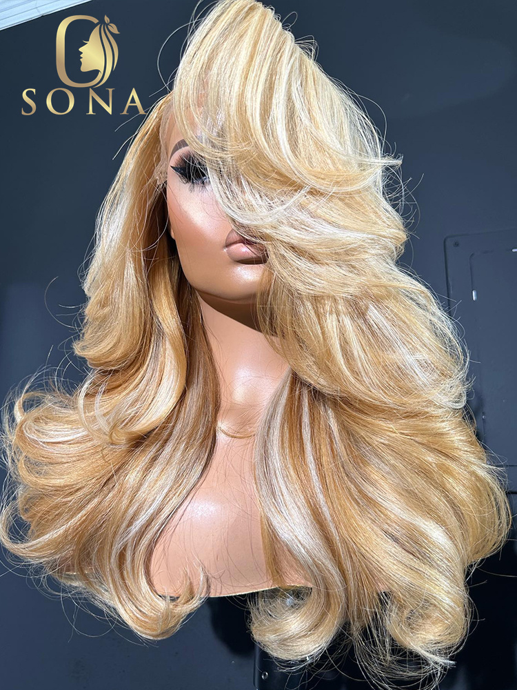 613 #   27 #   ハイライトHDレースフロントウ - 613 Blonde Body Wave Lace Front Wig のレビューと価格