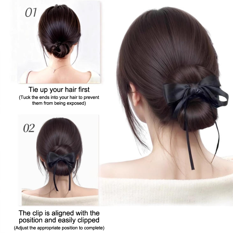 ローバンウィッグヘアクリップインメッシーバンヘアピースストレ - Claw Clip Messy Bun Hair Piece のレビューと価格