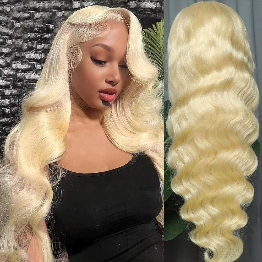 613 13x6 HD透明レースフロントウィッグ 人毛 ボデ - 613 Blonde Body Wave Lace Front Wig のレビューと価格