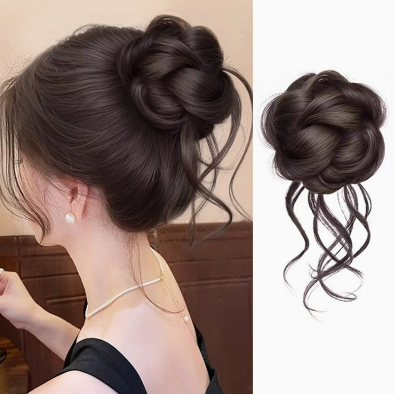 新しい合成ヘアバンシニヨン、メッシーバン、クリップ式ヘアピー - Claw Clip Messy Bun Hair Piece のレビューと価格