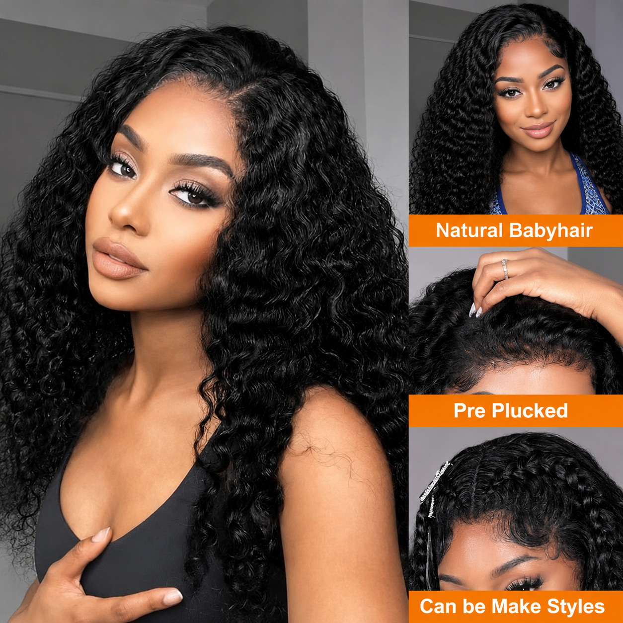 超フィット250%カールウィッグ人毛13x6リアルHD透明レ - Hd Lace Frontal Wig Human Hair Pre Plucked のレビューと価格