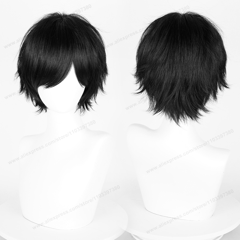 アニメ 30 センチメートルショートストレートコスプレウィッ - Synthetic Braided Wigs For Black Women のレビューと価格