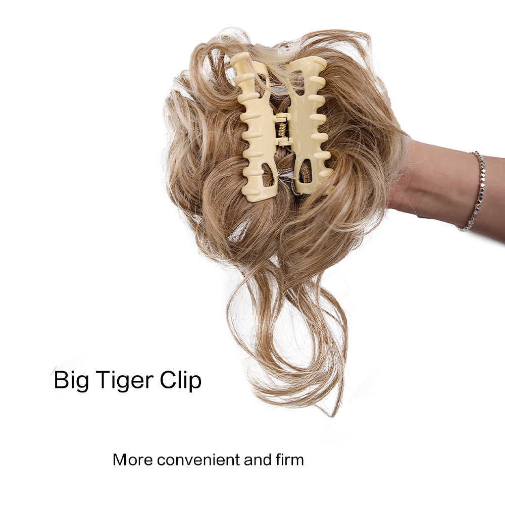 合成乱雑なおだんごヘアピース乱れたアップヘアエクステンション - Claw Clip Messy Bun Hair Piece のレビューと価格