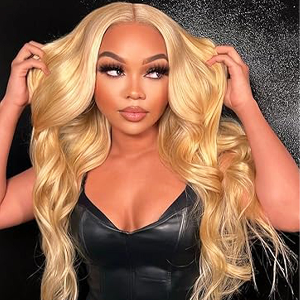 613ブロンド 13x6 13x4 HDレースフロント人毛ウ - 613 Blonde Body Wave Lace Front Wig のレビューと価格