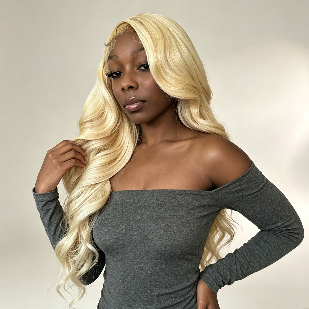 13x4 13x6 HD透明レースフロントウィッグ、プレプラ - 613 Blonde Body Wave Lace Front Wig のレビューと価格