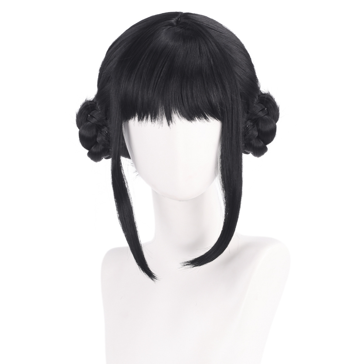 ゾイーコスプレウィッグ 33 センチメートル黒髪バンドルハロ - Synthetic Braided Wigs For Black Women のレビューと価格