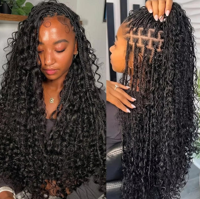 ルーズバルク人毛ディープウォーターウェーブ編み込みヘア110 - Water Wave Bulk Human Hair For Braiding のレビューと価格