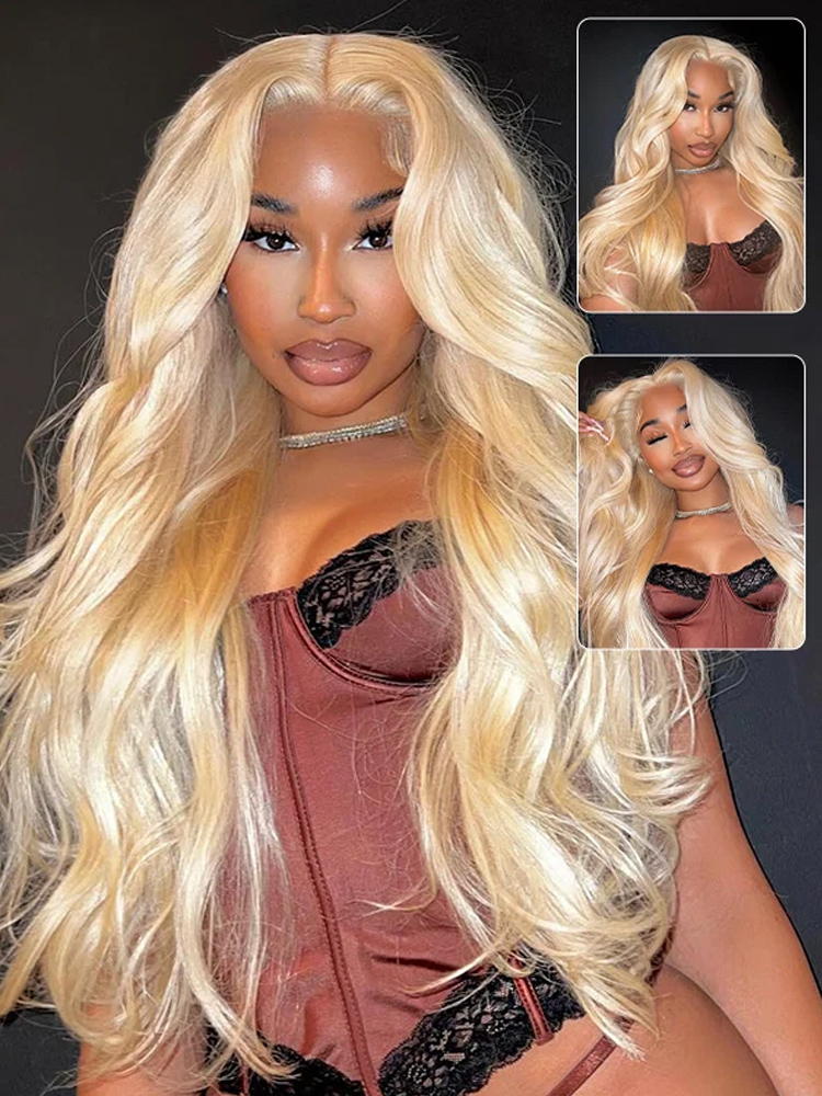 613ハニーブロンドカラーの40インチ人毛ウィッグ、HDフロ - 613 Blonde Body Wave Lace Front Wig のレビューと価格