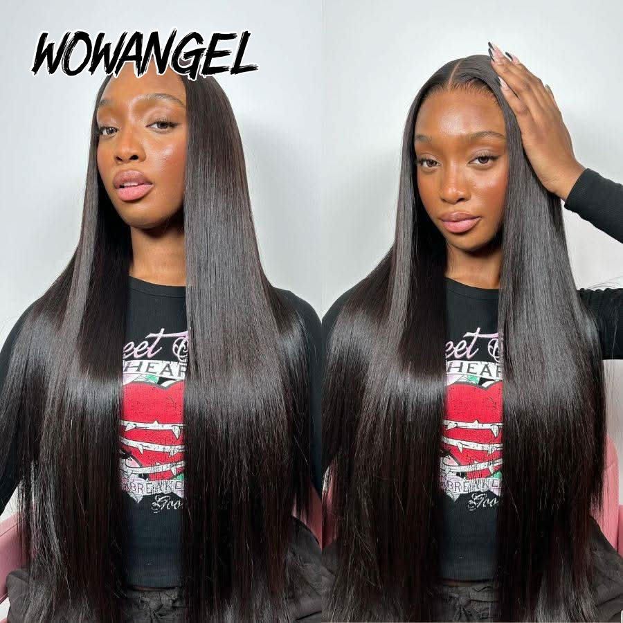 WOWANGEL ストレートレースフロントウィッグ 100% - Lace Front Wigs のレビューと価格