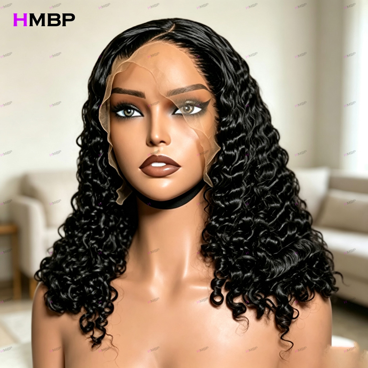7x7 HDレースフロントウォーターウェーブカーリー人毛ウィ - Hd Lace Frontal Wig Human Hair Pre Plucked のレビューと価格