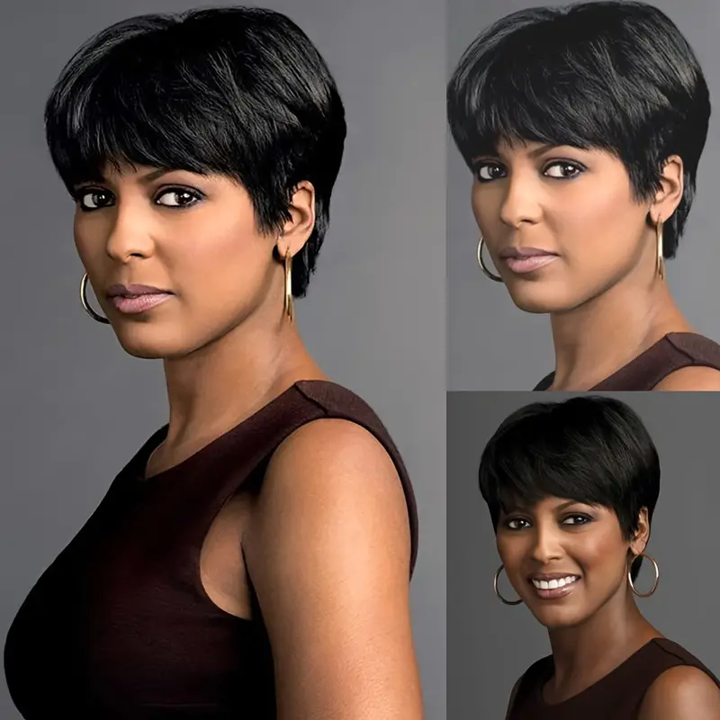 ショートピクシーカットウィッグ人毛女性用マシンメイドウィッグ - Short Pixie Cut Wig Human Hair Cheap のレビューと価格