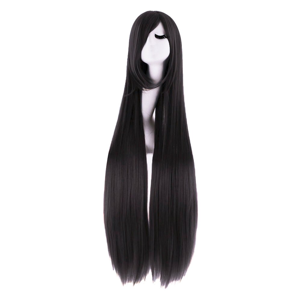 40 インチ 100 センチメートルロングストレートコスプレ - Synthetic Braided Wigs For Black Women のレビューと価格
