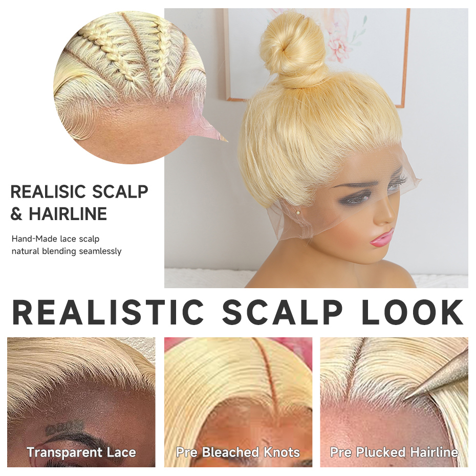 40～42インチ 360フルレースウィッグ ボーンストレート - Lace Front Wigs のレビューと価格