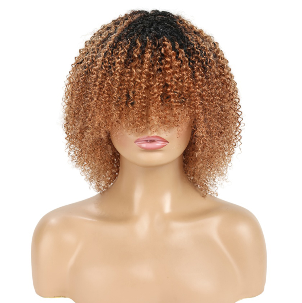 ペルー産人毛アフロキンキーカーリーピクシーカットショートボブ - Short Pixie Cut Wig Human Hair Cheap のレビューと価格