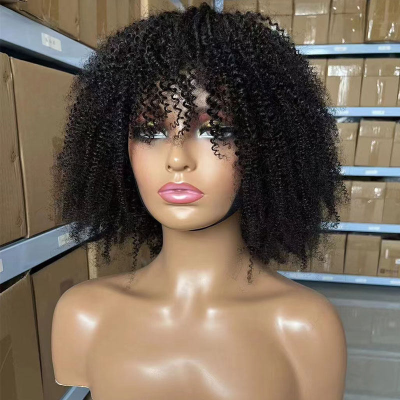 人毛ボブウィッグ ショートキンキーカーリー人毛ウィッグ ピク - Short Pixie Cut Wig Human Hair Cheap のレビューと価格