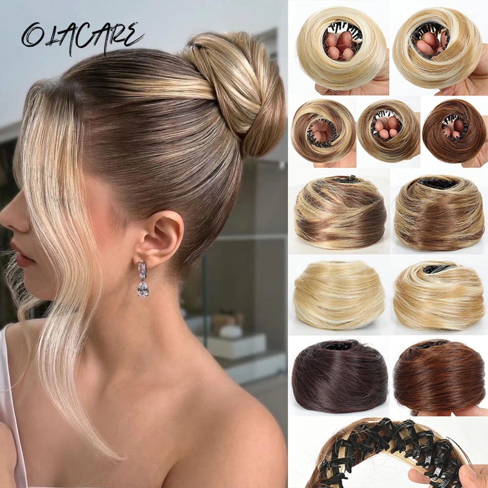 合成ミニクロークリップ付きメッシーヘアバン、ドーナツアップヘ - Claw Clip Messy Bun Hair Piece のレビューと価格